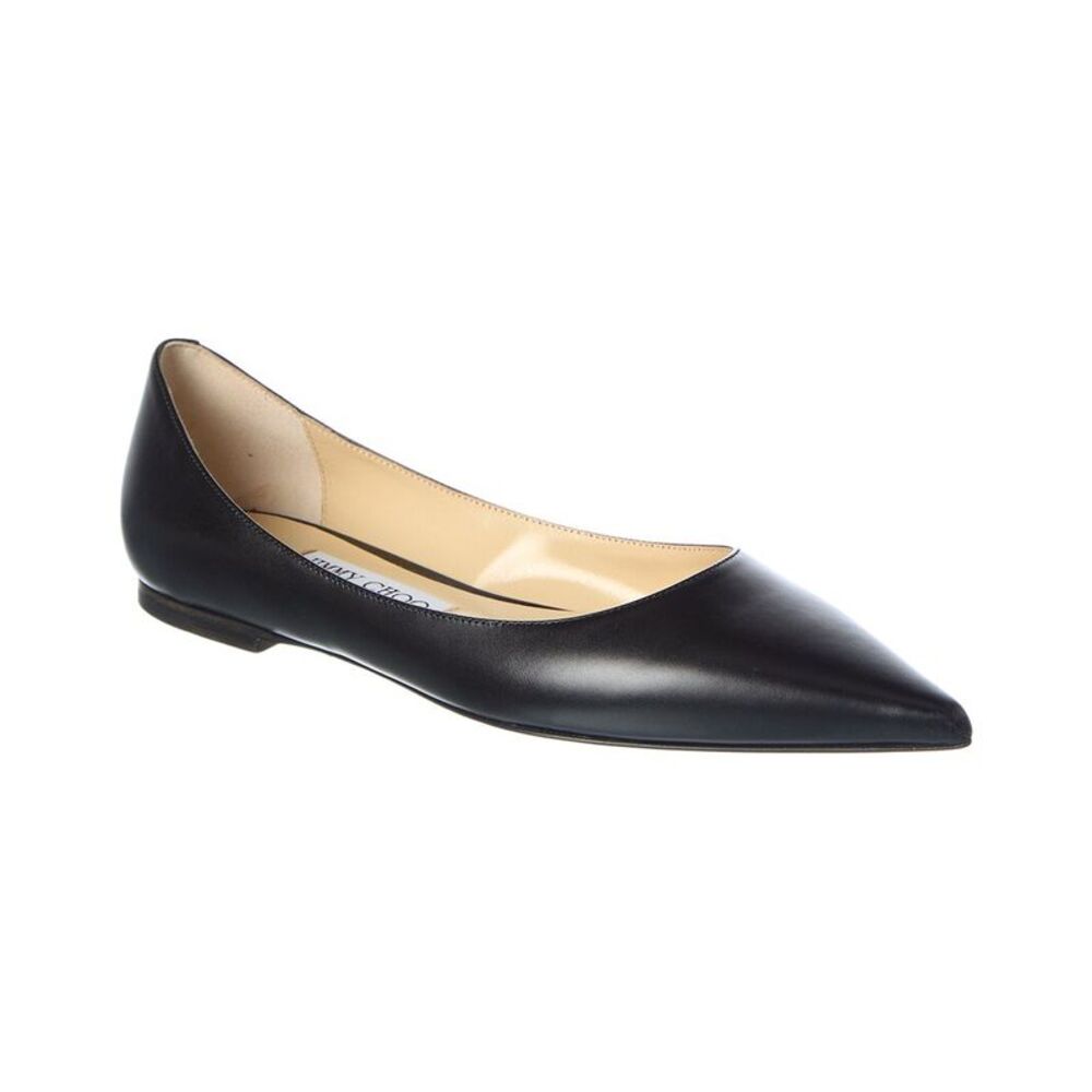 Jimmy Choo Love Leather Flat, Black